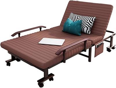 Simple bed foldable Nar with chair of roller naps for adults with adjustable backrest (brown).. DIAYTAR Nigeria: Where affordability meets fast and reliable e-commerce service.
