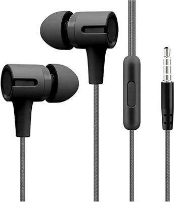 Wire headphones L201 3.5 mm with microphone (black) Son stereo and high bass, hi-fi, compatible with Android, iPhone, tablet, PlayStation 5 and computer.. Discover endless possibilities with DIAYTAR NIGERIA's extensive product range and affordable shipping.