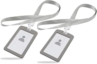 Silicone vertical identification carrier, identification bar holder with removable strap, very resistant transparent PVC identification carrier (gray).. Your shopping dreams realized through DIAYTAR NIGERIA's affordable platform with reliable delivery times.