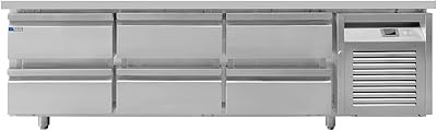 Comptoir cooler for Sofia Precision commercial refrigerator 6 steel drawers.. DIAYTAR NIGERIA: Your trusted partner for affordable online shopping with reliable delivery timeframes.