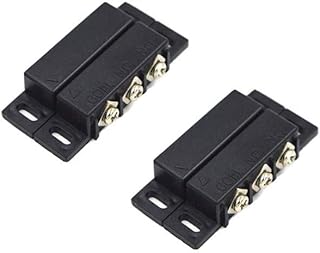 2 switches with magnetic blades normally open and closed NC, door alarm, window safety/magnetic door switch/magnetic contact switch/blades switch, DC 5 V 12 V light (black).. Nigeria shops with DIAYTAR — wide selection, fast shipping, and great value.