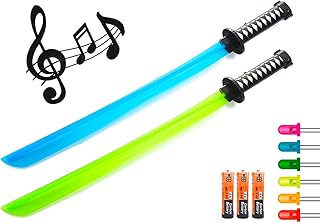 Samurai FX samurai swords with intertwined sounds (sensitive to movement) Cosplay costume accessories for Halloween celebrations, Christmas gifts, fighters and warriors of Galactic War.. DIAYTAR NIGERIA delivers value, variety, and convenience with our nationwide 5-8 day shipping.