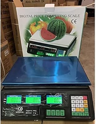 Digital electronic balance Apbasley HD in stainless steel with LCD screen for fruits, vegetables, aquatic products and retail kitchen 40 kg.. DIAYTAR NIGERIA: Where shopping is a pleasure with affordable prices and reliable delivery service.