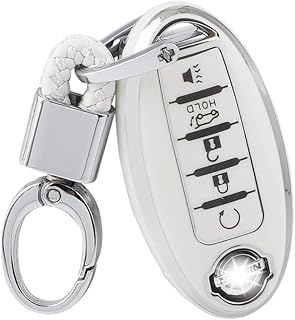 Nissan car key cover 1797 for Nissan Altima Rogue Sentra Pathfinder Maxima Titan Murano Jolie Protective Cover for Girls 5 Silver White Puts Tpu.. Embrace a new era of online shopping with DIAYTAR NIGERIA's extensive range and budget-friendly prices.