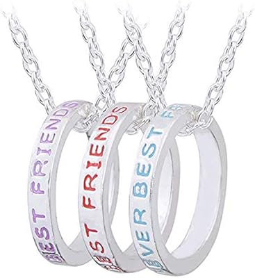 Yellow Chimes "Best Friends Forever" double channel friendship necklace, girls, 3 pieces, m.. DIAYTAR NIGERIA: Your partner in affordable online shopping with dependable delivery within 8 days.