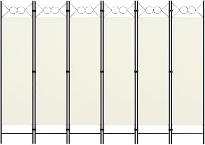 FIDAXL Part separator with 6 foldable panels, mobile partition, confidentiality separator, interior furniture, bedroom, desk, white cream 240 x 180 cm.. Shop smarter with DIAYTAR Nigeria — from household essentials to electronics, we have everything you need. Plus, our delivery is fast, secure, and arrives between 5 and 8 days.