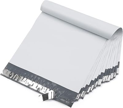 100 Postal polyethylene envelopes - White shipping bags with self -adhesive joint - Matted Multi -Way Multi -Usages and Dressing resistant for packaging and shipping of electronic trade (6 x 9 inches - 15 x 22 cm).. DIAYTAR NIGERIA: Creating access to affordable products for every Nigerian with our swift delivery service.