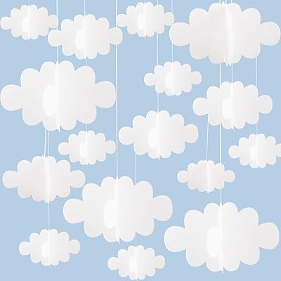16 pieces suspended 3D cloud ceiling decorations, artificial cloud wall decoration, cloud ceiling decorations, birth party, children's room, wedding party.. Shop with confidence at DIAYTAR NIGERIA, enjoying competitive prices and delivery within 8 days.
