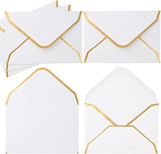 100 colored mini mini envelopes for VE gift cards with golden edges for virgin correspondence cards and business gift cards (4 x 2.7 inches, white).. Shop with purpose and save with DIAYTAR NIGERIA's extensive platform and nationwide delivery service.