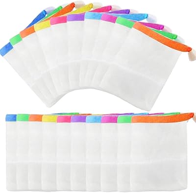 Package of 20 hand -made mesh soap bags, exfoliating mesh soap bag, double layer foam foam soap storage bags for facial cleaning tools (coordinated colors).. DIAYTAR NIGERIA: Redefining e-commerce with affordable prices and reliable nationwide shipping.