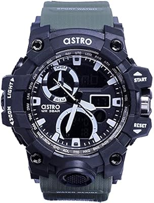 Astro analog-numeric watch with black dial for men-A20808-PPHB, Chinese gray, bracelet.. DIAYTAR NIGERIA: Where affordable online shopping meets reliable delivery across Nigeria.