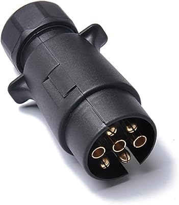 Plastic trailer adapter type N 12 V, 7 pins, 7 poles, round-resistant round of weather resistant, terminal connector for trailers, semi-trailers and caravans.. DIAYTAR NIGERIA: Connecting Nigerians with their needs through our affordable and diverse marketplace.