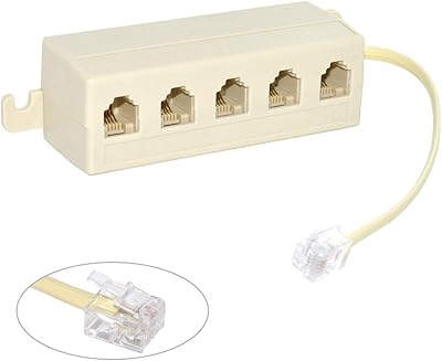 5 -lane distributor 6P4C RJ11 RJ12 for domestic HDMI, beige output 1 in 5.. DIAYTAR NIGERIA transforms dreams into deliveries with our affordable prices and 5-8 day shipping.