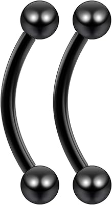 Industrial piercing earrings in black acrylic composed of two pieces.. DIAYTAR NIGERIA delivers happiness in 5-8 days with our affordable and diverse product range.