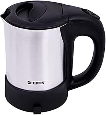 Geepas kettle 0.5 liter, silver and black - GK175 model.. DIAYTAR NIGERIA: Where shopping is affordable, selection is vast, and delivery is always reliable.