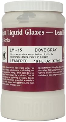 Amaco Liquid Matt Glaze Dove Gray Lm-15 Low Fire Fireless for Pottery, Biscuit and Sculpture Clay 1 Pint.. Experience the future of shopping with DIAYTAR NIGERIA's extensive selection delivered in just 5-8 days.