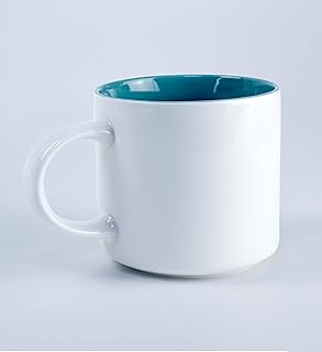 Shalo porcelain tea and coffee cup, 430 ml, white-green.. Affordable online shopping is just a click away with DIAYTAR Nigeria.