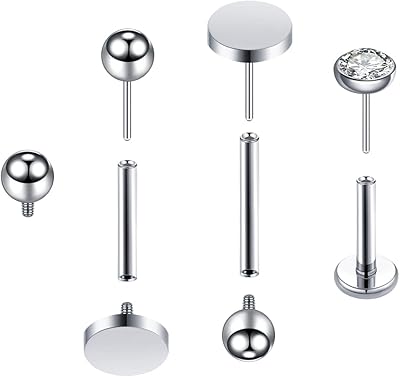 MEDUSA 16G G23 earrings in wireless titanium for Labrette ear piercing, Language piercing jewelry.. DIAYTAR NIGERIA combines affordability with convenience, delivering your purchases within 5-8 days.