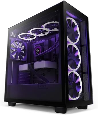 NZXT H7 Elite - CM -H71EB -01 - PC ATX Tour PC game housing - USB Type -C Port front - Street glass side panel with quick clearance - Vertical GPU support - Integrated RGB lighting - Black Black.. DIAYTAR NIGERIA: Where shopping is easy, prices are low, and delivery is just days away.