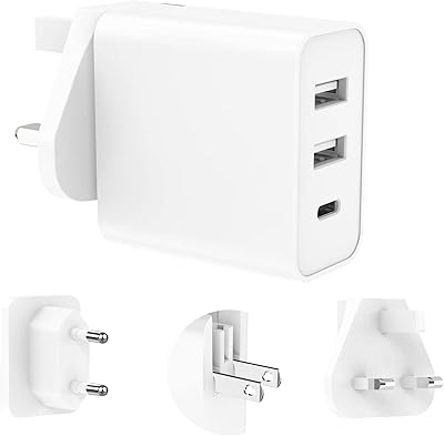 Travel adapter Cyzbim 32 W USB C Rapid charger for EU USA, Universal Multiport Multiport Murale USBC USBC with 3 ports for iPhone iPad, Samsung, United Kingdom to Germany France Italy Spain Europe Euro US.. Discover unbeatable variety on DIAYTAR Nigeria — shop today, delivered this week.