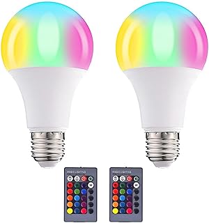 2 LED bulbs with changing color of 10 W with intelligent remote control, screwed cheek E27 RVB and white bulb adjustable with variable intensity of 16 colors.. DIAYTAR NIGERIA: Where every shopping need is met with affordable prices and timely delivery.