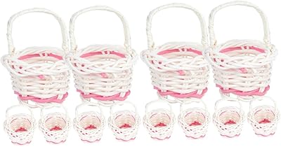 Hanabas 12 pieces mini woven baskets, storage baskets for miniature toys, mini toys, mini simulation basket, mini flower basket, mini ornament, rustic style, mini scene, rattan, mini pieces.. DIAYTAR NIGERIA transforms desires into deliveries with our affordable prices and dependable shipping.