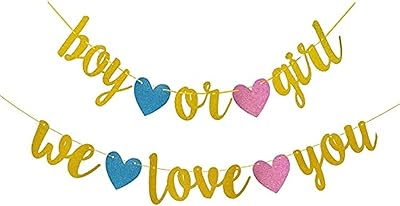 Party decorations revealing the genre with sparkling golden letters for boys and girls for birthday parties, baby showers and pregnancy ad celebrations.. Experience the ultimate in shopping convenience with DIAYTAR NIGERIA's vast catalog and 5-8 day delivery.