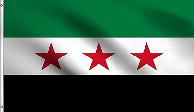 DMSI flag of the Syrian Arab Republic of 3x5 feet 100 %.. Shop with intention at DIAYTAR NIGERIA, offering thousands of products delivered nationwide in days.