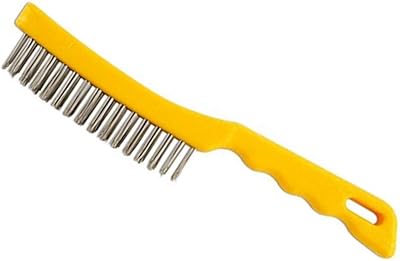 Brush in Royal Apex steel wire with handle to clean and polish solid or metallic equipment (yellow).. Shopping made simple with DIAYTAR NIGERIA's vast selection and budget-friendly nationwide delivery.