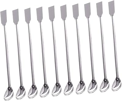 Baluue 10 Pieces Stainless steel laboratory spatula Sample Shame sampling in stainless steel steel Stainless steel scolding spoon spoons.. DIAYTAR NIGERIA combines the largest product selection with affordable prices and reliable delivery.