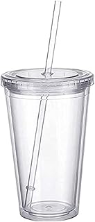 De double wall water cup Goodrun 500 ml for cold drinks, coffee, fruit juice, tea, fruit juice, reusable plastic travel cup with straw.. Your digital shopping destination, DIAYTAR NIGERIA combines variety with affordability and quick delivery.