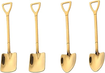 RXZEXYL Set of 4 tea spoons with creative design in adapted stainless steel coffee cream ice cream and dessert in appears.. From office supplies to fashion — DIAYTAR Nigeria brings it fast.