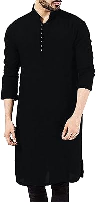 An Islamic cotton and long -sleeved linen dress and an Arab design divided on the sides with a Moroccan caftan design and upper men's buttons for men.. Your e-commerce hub for everything — DIAYTAR Nigeria has you covered.