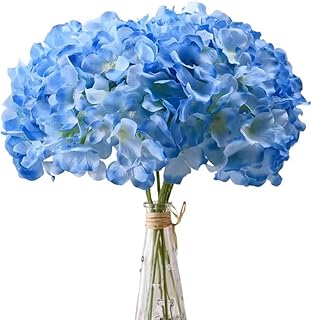 Banana Home 5 Pieces Artificial Hortensia Flowers Heads with Rods, Artificial Flowers for Wedding Decoration, House, Festival, Store, Baby Shower, Bedroom Decoration, Beauty Festival and DIY Projects.. Find more for less — only on DIAYTAR Nigeria.