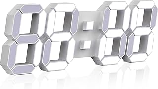 ADUBHOME 15 inch 3D 3D Wall clock LED Wallpaper Digital timer nightclub For Wale Home Bureau Living Room, 12/24 Hours display, Adjustable brightness, White.. Your trusted shopping companion, DIAYTAR NIGERIA delivers affordable solutions in just 5-8 days.