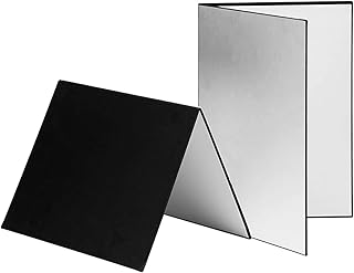 Morelian 3 in 1 foldable cardboard diffusion card (black + white + gold) for a stable food shooting, size A3.. Shop smarter, not harder with DIAYTAR NIGERIA - thousands of products at your fingertips with affordable delivery.