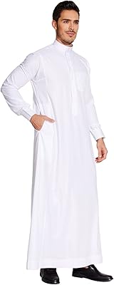 Sapolia Thobe Arabic Saudi style for men, Arabic men's dress, Islamic clothes Ramadan Middle East, ethnic clothes with wide sleeves size 58.. One platform, all your needs — DIAYTAR Nigeria delivers quickly.