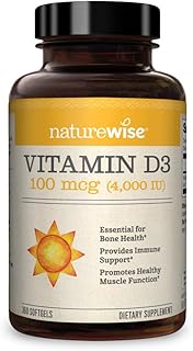 Vitamin D3 Nature Wise 4000 IU for healthy muscle function.. DIAYTAR NIGERIA brings affordable shopping to your fingertips with reliable delivery in less than 8 days.