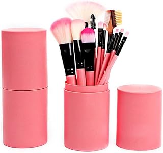 Set of feg brushes for foundation, eyeshadow, eyebrows, eyeliner, eyeshadow powder, corrector and outline - 12 pieces (pink.. DIAYTAR NIGERIA connects you with thousands of products at competitive prices, delivered within a week.