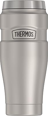 Stainless steel thermos travel cup, large size size size, capacity of 16 oz, matt black, 16 oz.. Discover endless shopping possibilities at DIAYTAR NIGERIA, with budget-friendly prices and reliable delivery.