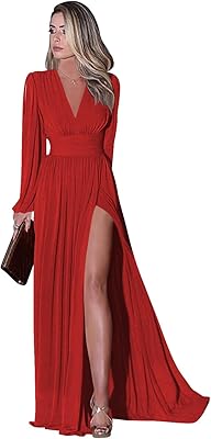 Formal evening dress with long sleeves and v -neck.. Whether it’s gadgets or groceries, DIAYTAR Nigeria delivers in less than 8 days.
