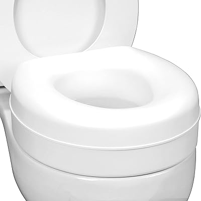 Healthsmart raised toilet seat adapts to most standard bowls for improved comfort and elevation with non -slip pads, 15 x 15 x 5, approved FSA.. Get unbeatable value on every order with DIAYTAR Nigeria.