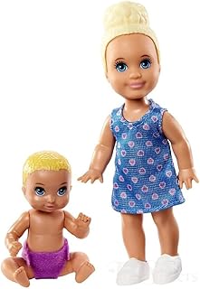 Skipper Babysitters inc. Mini barbie doll for children and babies, pack of 2 (blonde, hearts).. DIAYTAR NIGERIA: Redefining e-commerce with affordable prices and reliable nationwide shipping.