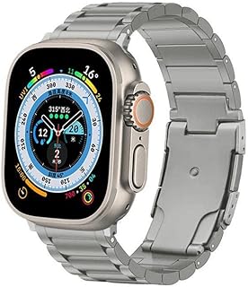 Dado watch bracelet in titanium metal compatible with Apple Watch.. DIAYTAR Nigeria brings you closer to everything you need — fast delivery, low costs, and variety.