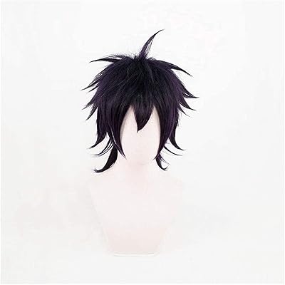 Hair hats for women anime jojo's bizarre adventure ghirla narancia cosplay short wig black purple mixture synthetic hair for costume halloween celebration.. DIAYTAR NIGERIA: Where every Nigerian finds what they need at prices they can afford, delivered promptly.
