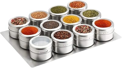 My control Set of magnetic spice jars in stainless steel, 12 containers with stainless steel base, spice labels.. Experience shopping without limits at DIAYTAR NIGERIA, where affordability meets convenience in just days.