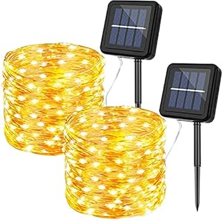 Christmas lights with 33 -foot waterproof solar energy, 100 LED light garland, 8 transparent PVC plastic lighting modes for garden, patio, party, hot white, pack of 2.. The future of Nigerian shopping is here — DIAYTAR Nigeria.