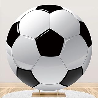 Layee black and white football background 6.5 x 6.5 feet, sports football background for boys and men for birthday parties and genre revelation celebrations.. DIAYTAR NIGERIA brings the marketplace home to you with affordable prices and delivery in 5-8 days.