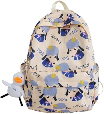 Fashionae - New model of dog School School Kawaii Student Student Cute Back Back Backpack Woman College Adolescent College Computer Mochila (KSA yellow).. Discover a new way to shop with DIAYTAR NIGERIA's comprehensive marketplace and quick delivery options.
