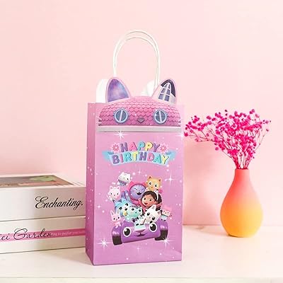 Bags of party gifts for doll house, bags of gifts for party on the theme of the doll house. Party decorations and supplies on the theme of the cat doll house.. DIAYTAR NIGERIA: Where every click leads to affordable purchases delivered promptly to your door.